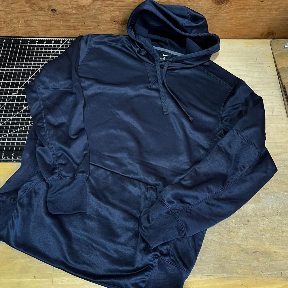 Nike Men's Navy and Blue Hoodie